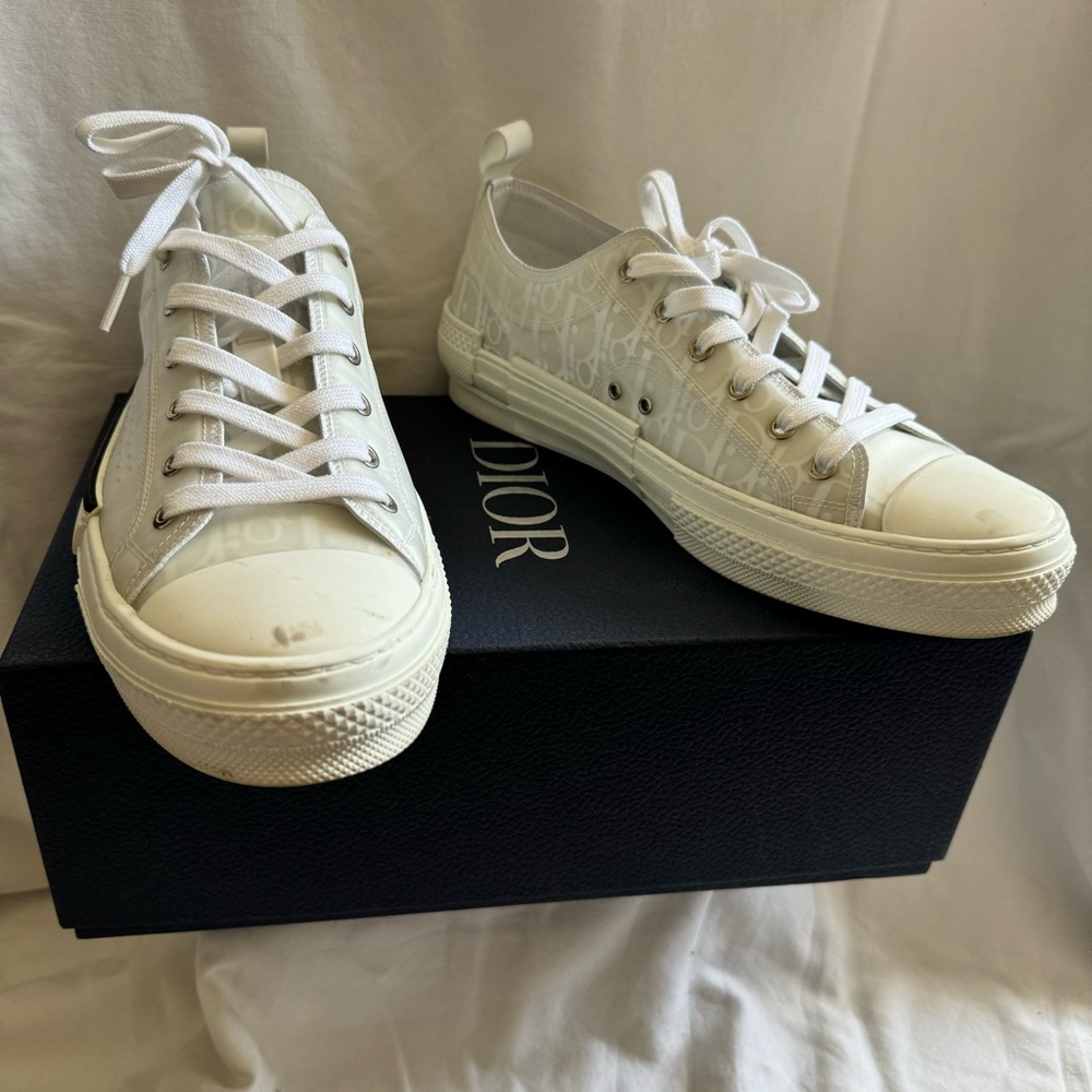 Dior B23 Low Top Sneaker Men White Size 44 / US 11 - Picture 8 of 9